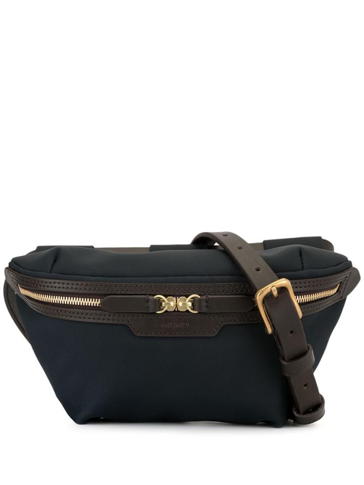 Mismo Leather Trim Belt Bag - Blue