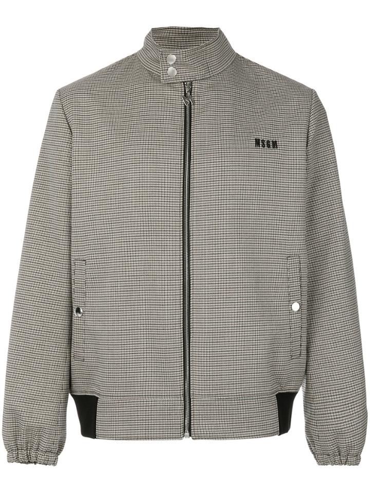 Msgm Zipped Bomber Jacket - Nude & Neutrals