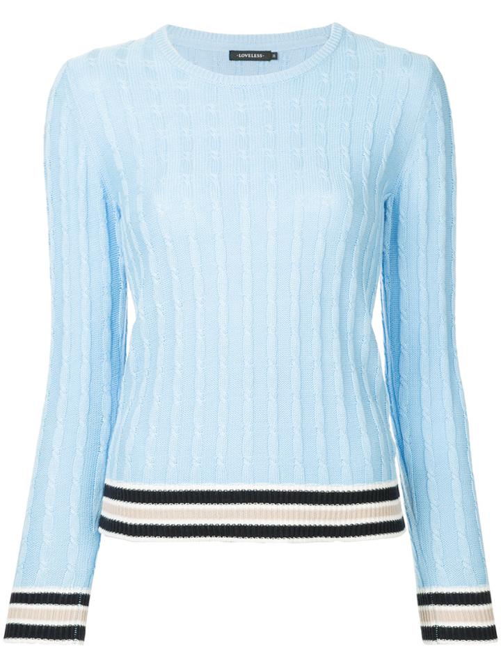 Loveless Cable-knit Jumper - Blue