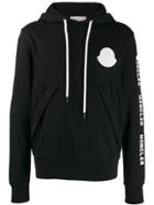 Moncler Fitted Logo Hoodie - Black
