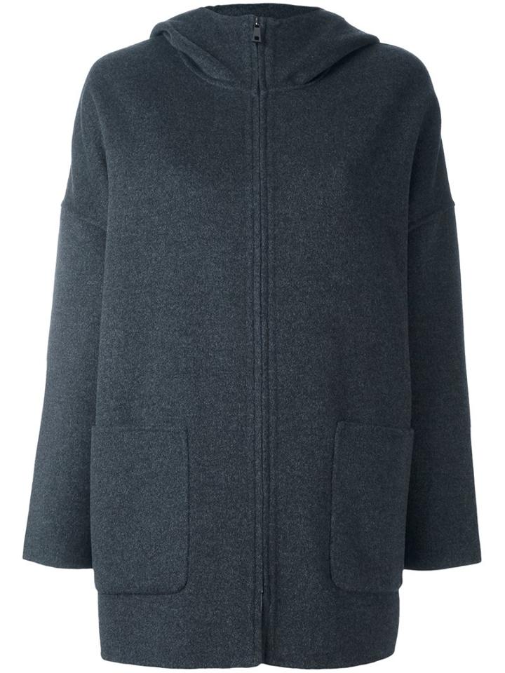P.a.r.o.s.h. 'lovery' Hooded Jacket, Women's, Size: Xs, Grey, Wool