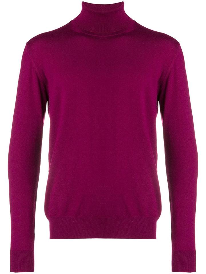 Etro Turtleneck Slim Jumper - Pink & Purple