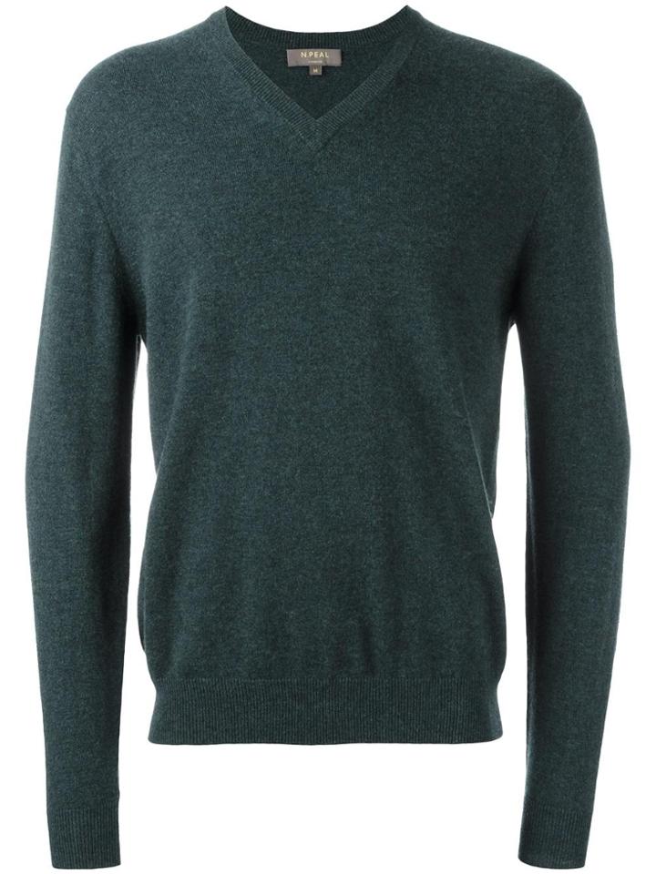 N.peal 'the Burlington' V-neck Pullover - Green