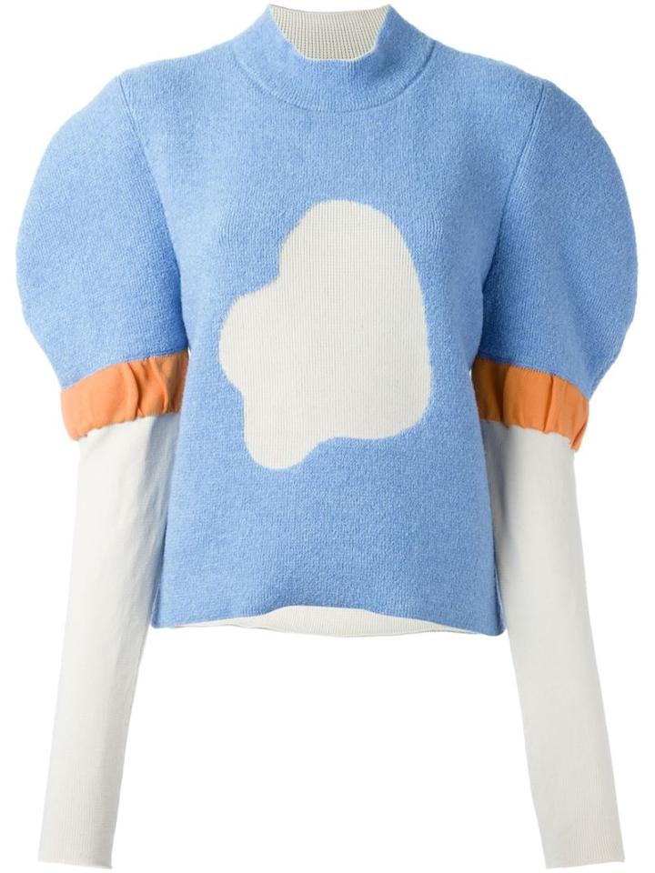 J.w.anderson Puff Sleeve Jumper, Women's, Size: Xs, Blue, Polyamide/polyester/polypropylene/virgin Wool