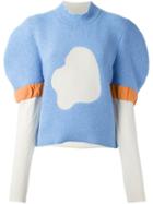 J.w.anderson Puff Sleeve Jumper, Women's, Size: Xs, Blue, Polyamide/polyester/polypropylene/virgin Wool