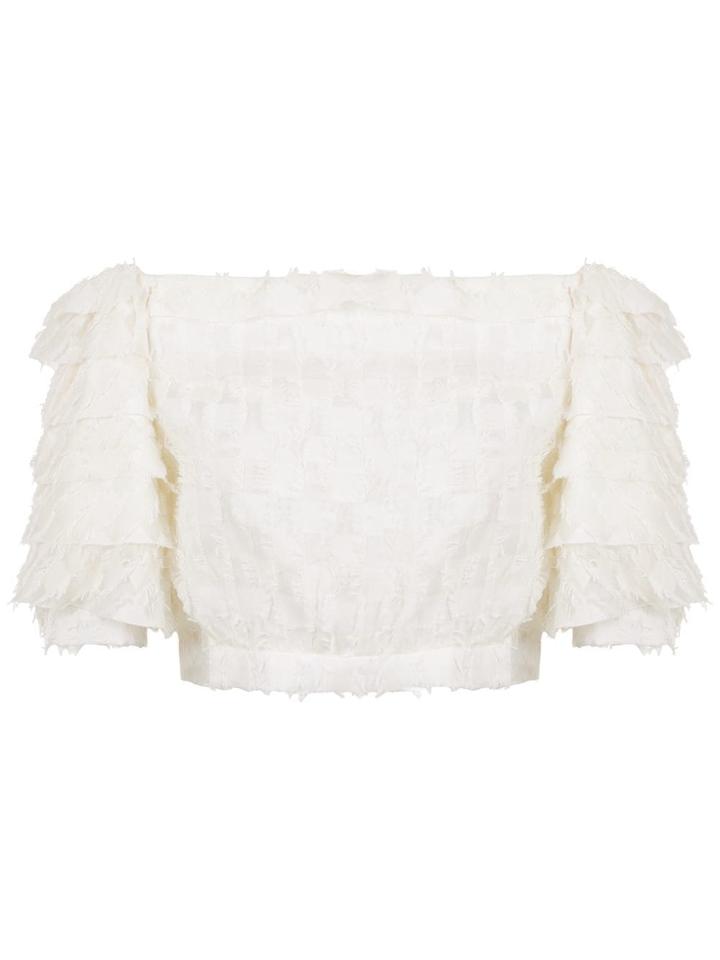 Clé Off The Shoulder Silk Top - White