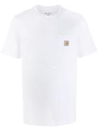 Carhartt Wip Logo Pocket T-shirt - White