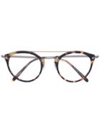 Oliver Peoples Round Tortoiseshell Glasses - Brown