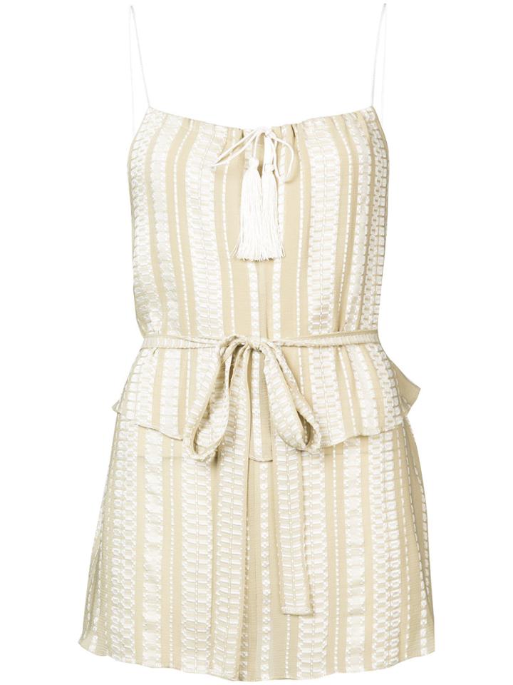 Zeus+dione Karystos Belted Cami Top - Nude & Neutrals