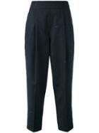 Diesel - P-xety Cropped Trousers - Women - Cotton/linen/flax/polyester/wool - 27, Blue, Cotton/linen/flax/polyester/wool