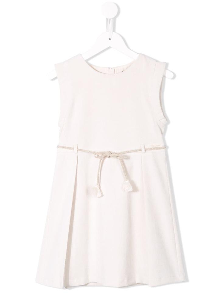 Yellowsub Sleeveless Tassel Belt Dress - White