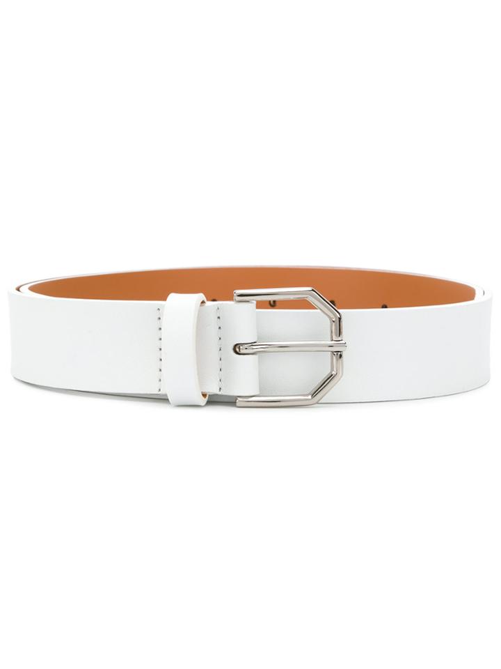Maison Kitsuné Thin Buckled Belt - White