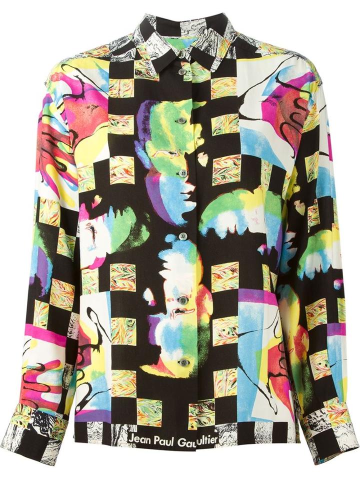 Jean Paul Gaultier Vintage 'gaultier Face' Print Shirt