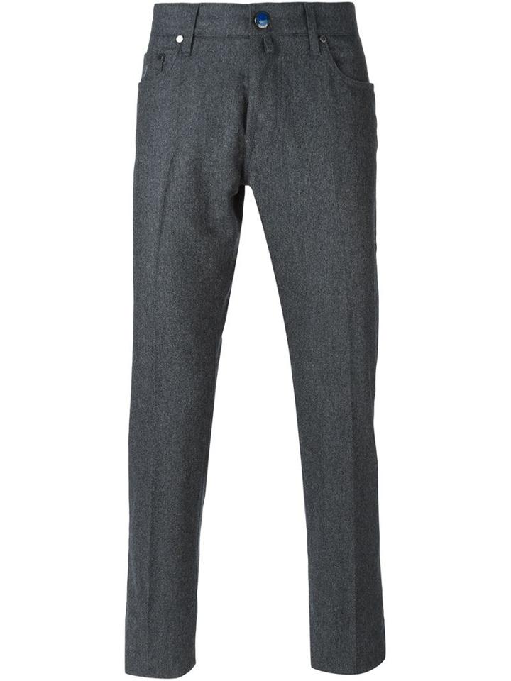 Jacob Cohen Denim-style Trousers, Men's, Size: 31, Grey, Wool