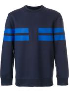 Neil Barrett Striped Sweatshirt - Blue