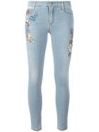 Ermanno Scervino Floral Patch Skinny Jeans - Blue