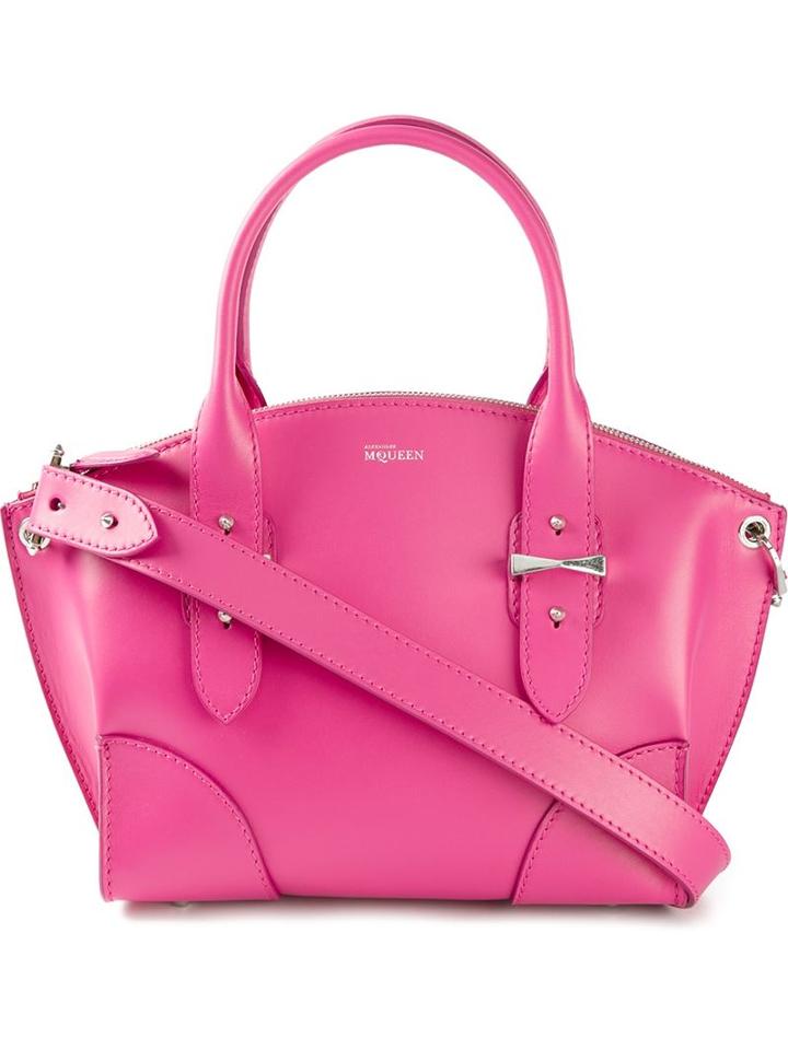 Alexander Mcqueen 'legend' Tote, Women's, Pink/purple, Calf Leather