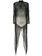 Christopher Kane Sequin Fringe Lace Dress - Black