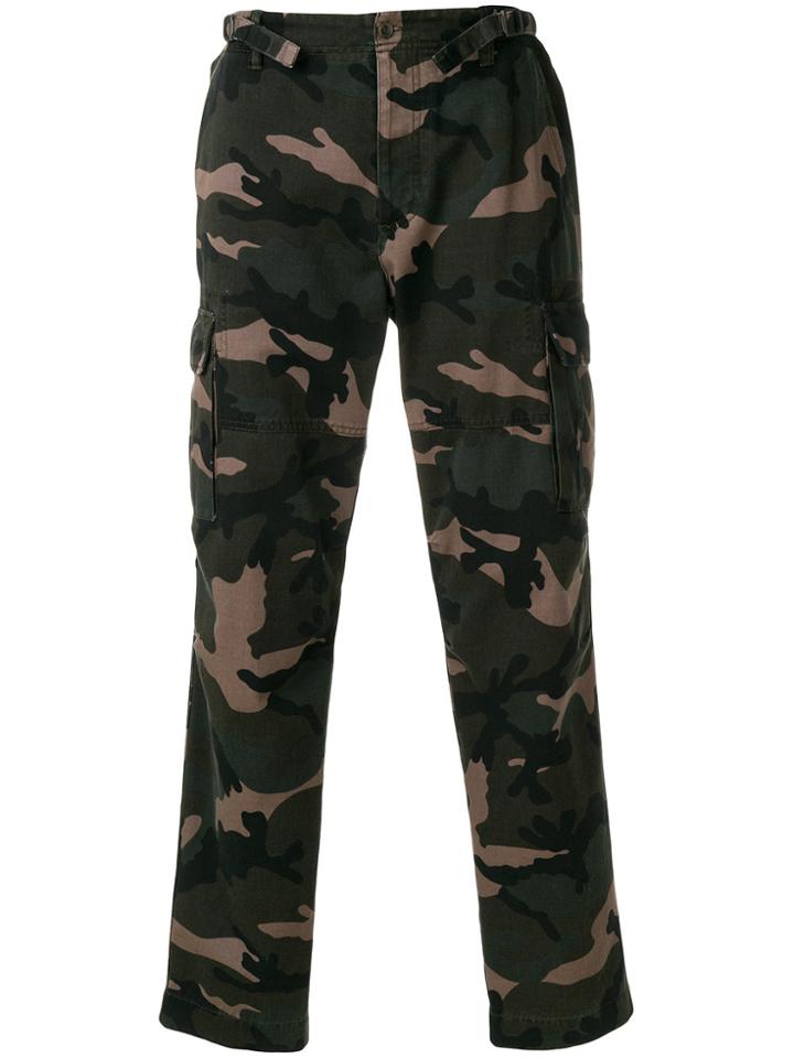 Valentino Camouflage Cargo Trousers - Green