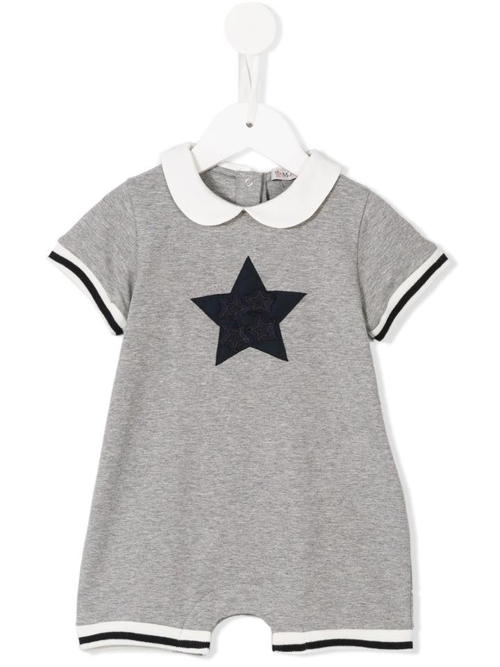 Moncler Kids - Star Print Romper - Kids - Cotton/spandex/elastane - 6-9 Mth, Grey