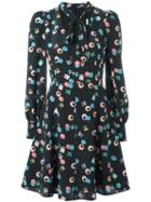 Marc Jacobs Licorice Print Dress, Women's, Size: 2, Black, Silk