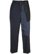 Monse Capri Trousers With Patchwork - Blue