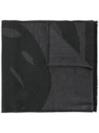 Alexander Mcqueen Large Skull Scarf, Men's, Black, Wool/silk