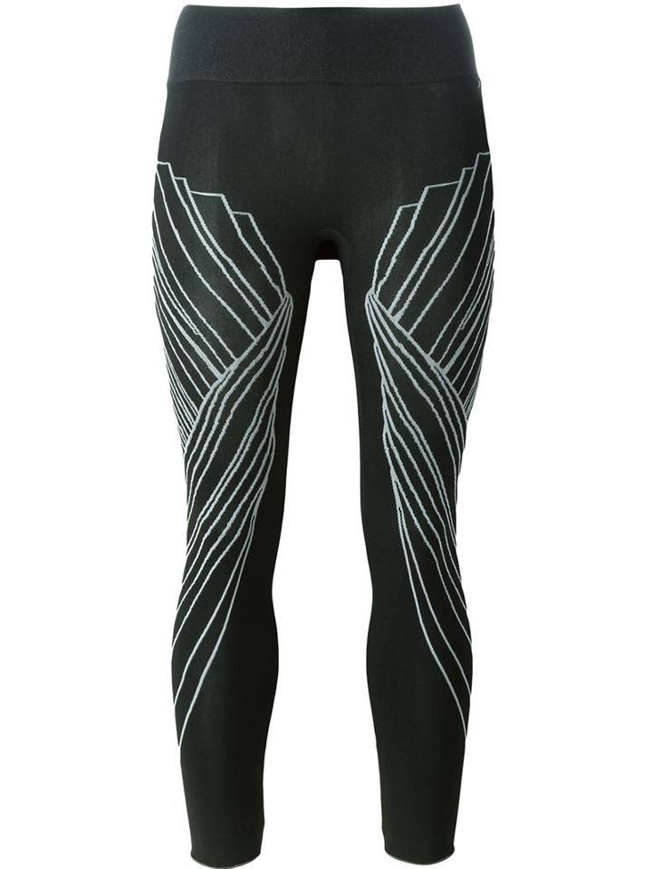 Sàpopa String Print Leggings, Women's, Size: Xs, Black, Nylon/spandex/elastane