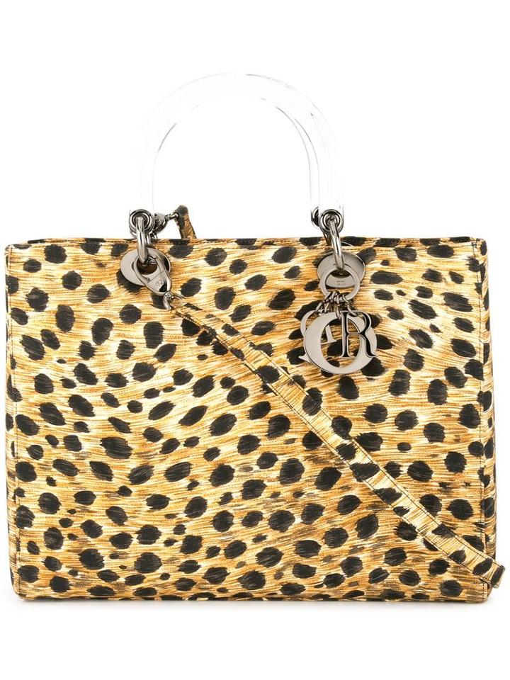 Christian Dior Pre-owned Lady Dior Leopard Print Bag - Brown