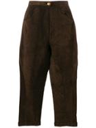 Chanel Pre-owned Tapered Cropped Trousers - Brown
