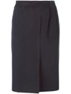 Yves Saint Laurent Pre-owned Front Slit Skirt - Blue