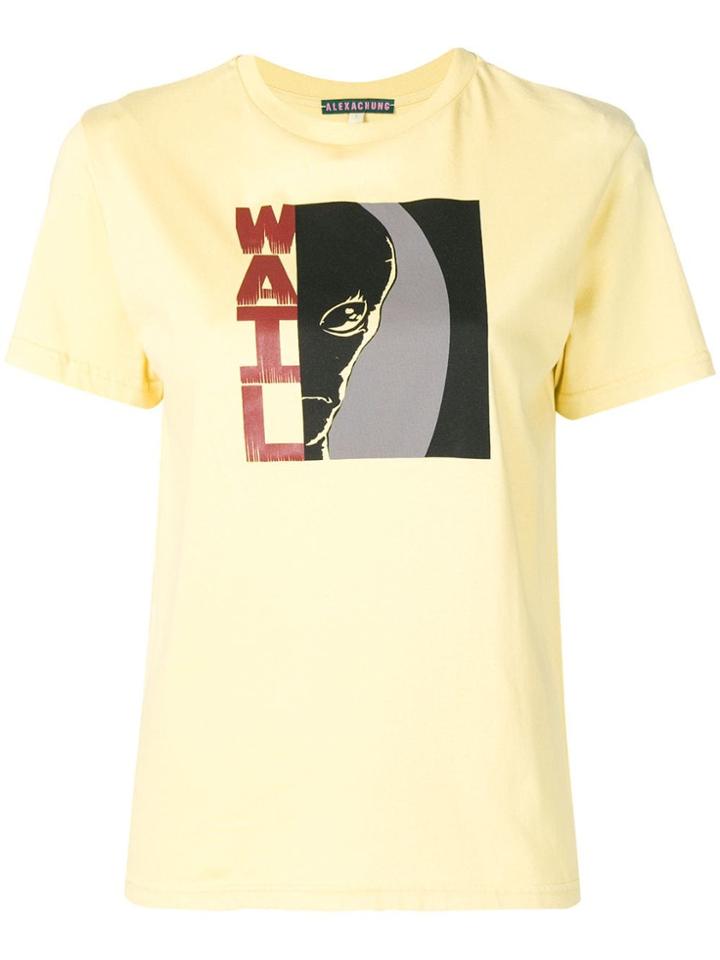 Alexa Chung Alien Print T-shirt - Yellow