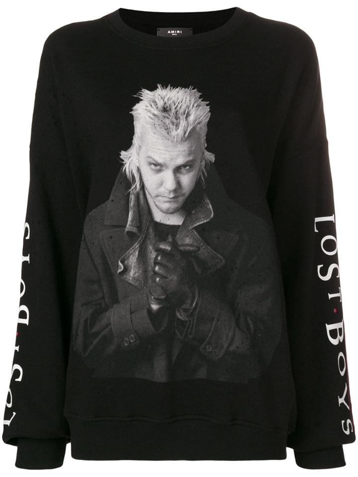 Amiri Oversized Sleeve Sweatshirt - Black