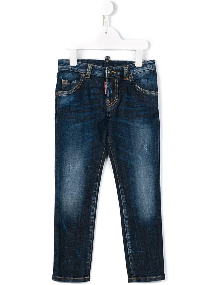 Dsquared2 Kids Long Crotch Jeans, Girl's, Size: 12 Yrs, Blue