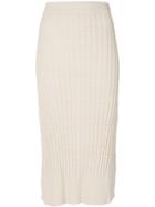 Jil Sander Navy Ribbed Pencil Skirt - Neutrals