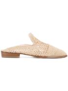 Robert Clergerie Antes Raffia Mules - Nude & Neutrals