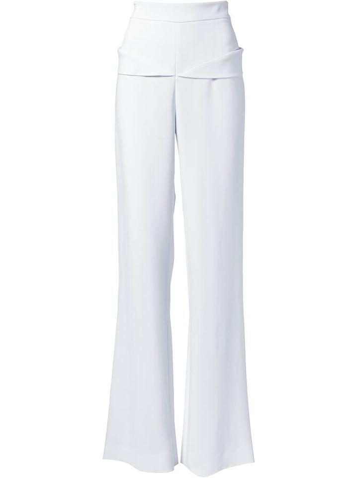 Cushnie Et Ochs Flared Trousers, Women's, Size: 2, White, Viscose/spandex/elastane