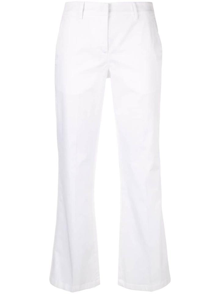Nº21 Cropped Flare Trousers - White