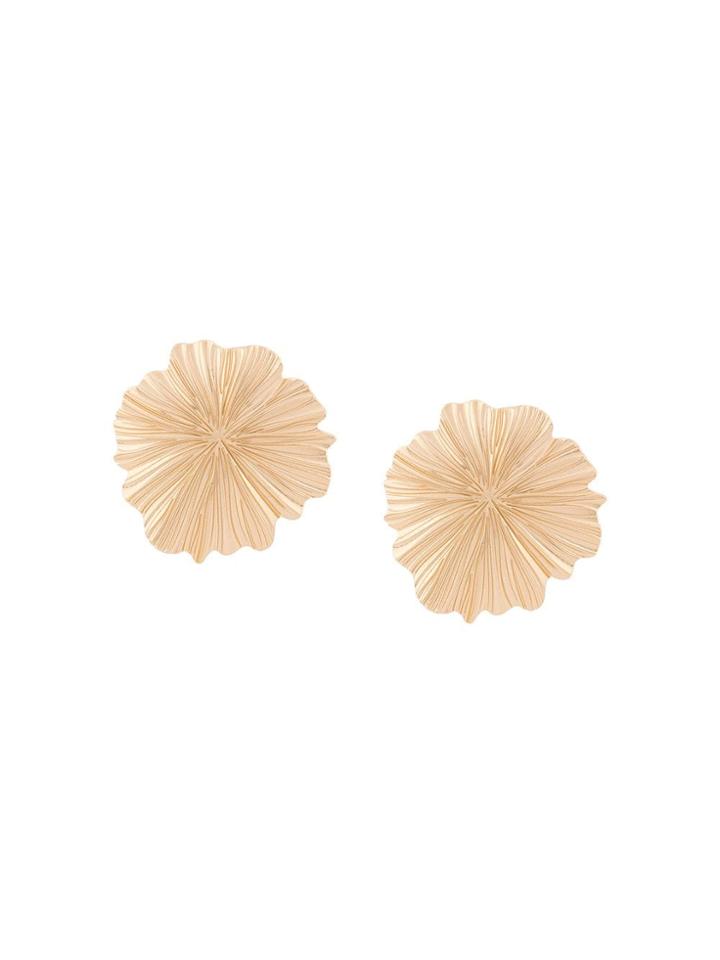 Aurelie Bidermann Engraved Plate Earrings - Gold