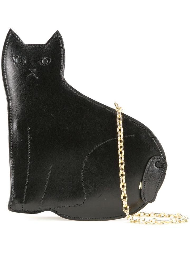 Muveil Cat Shoulder Bag, Women's, Black, Leather