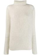 Suzusan Ribbed Roll Neck Sweatshirt - Grey