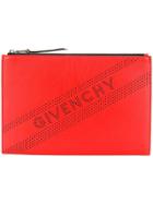 Givenchy Perforated Logo Clutch - Red