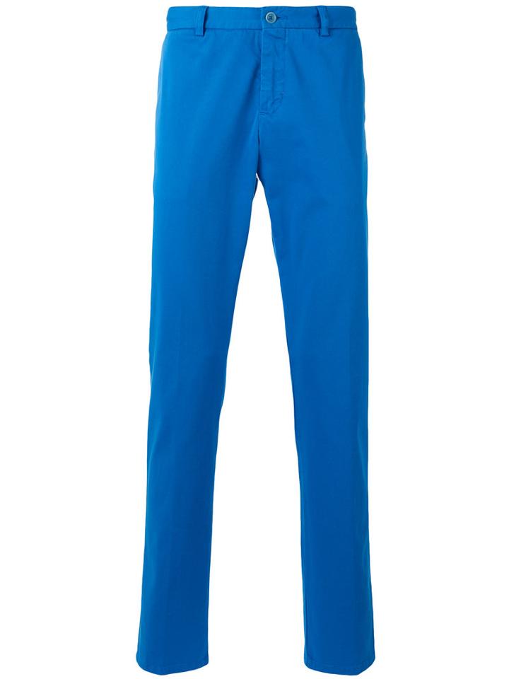 Etro - Plain Chinos - Men - Cotton/spandex/elastane - 48, Blue, Cotton/spandex/elastane