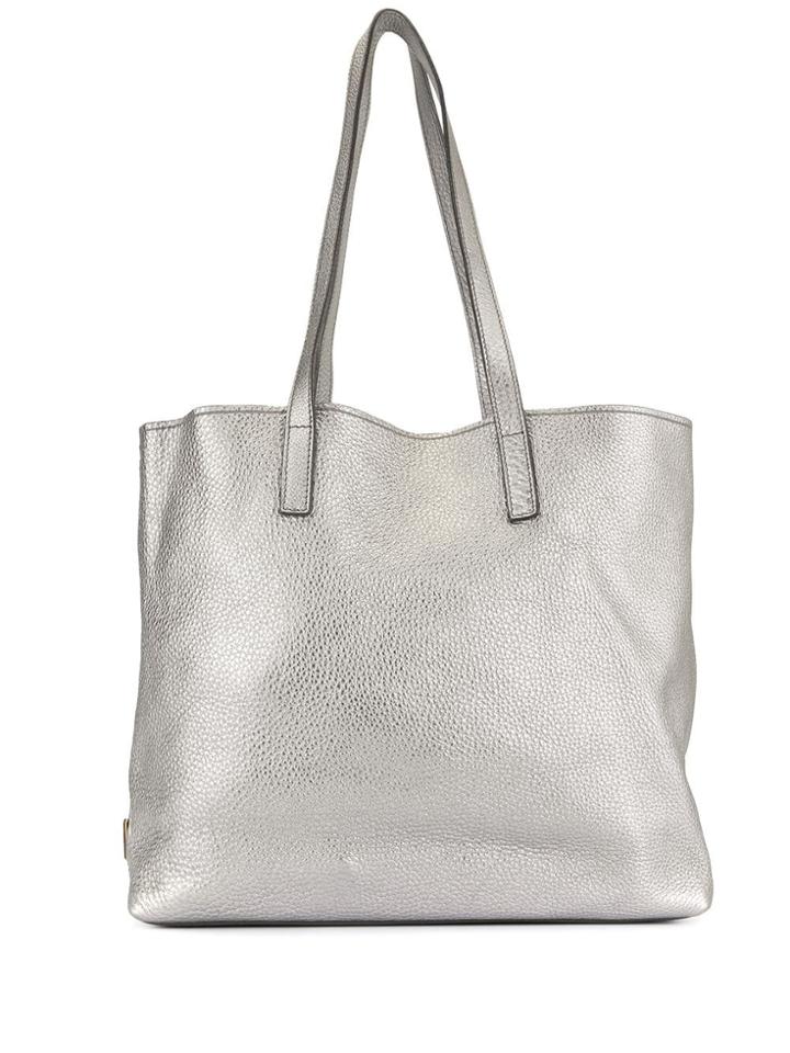 Prada Pre-owned Textured Metallic Shopper - Silver