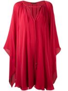 Plein Sud - Cape Effect Dress - Women - Silk - 36, Pink/purple, Silk