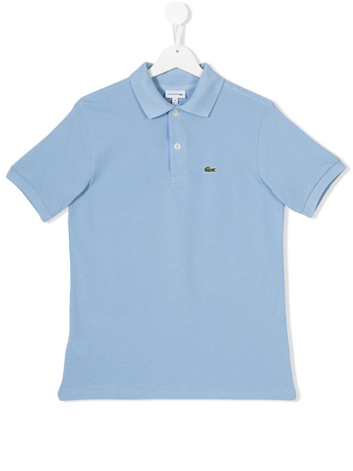 Lacoste Kids Short Sleeve Polo Shirt - Blue