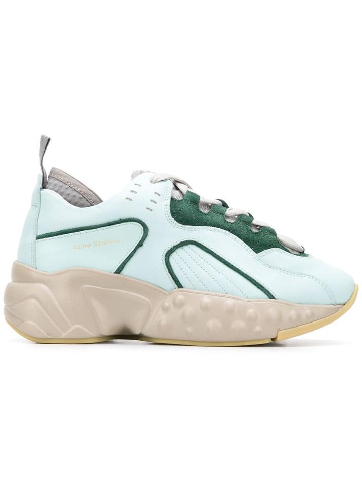 Acne Studios Manhattan Nappa Leather Sneakers - Blue