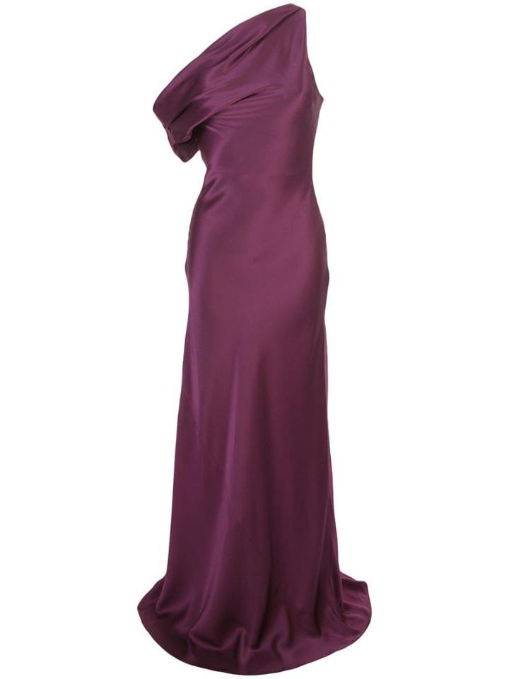 Cushnie One Shoulder Jumpsuit - Red