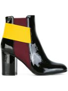 Pollini Contrast Strap Ankle Boots