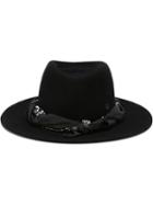 Maison Michel Thadee Hat, Women's, Size: L, Black, Rabbit Fur